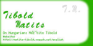 tibold matits business card